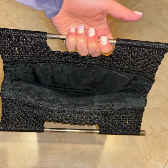 HANDMADE LIKE NEW Elegant Black Textured Clutch - Picture 2 of 6